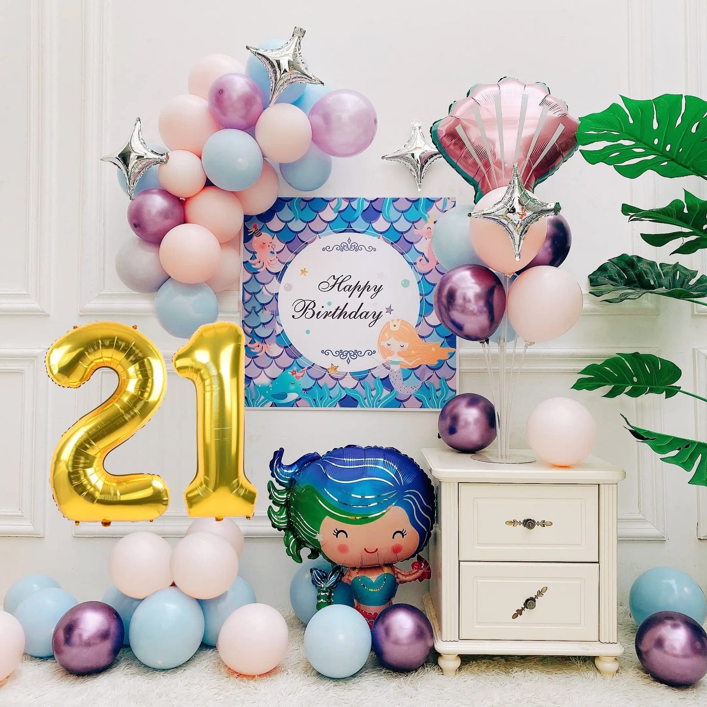 Smlpuame 40 Inch Number Balloon 0-9 Gold Large Number 21 Balloons,Digital Balloons For Birthday Party Celebration Decorations Su