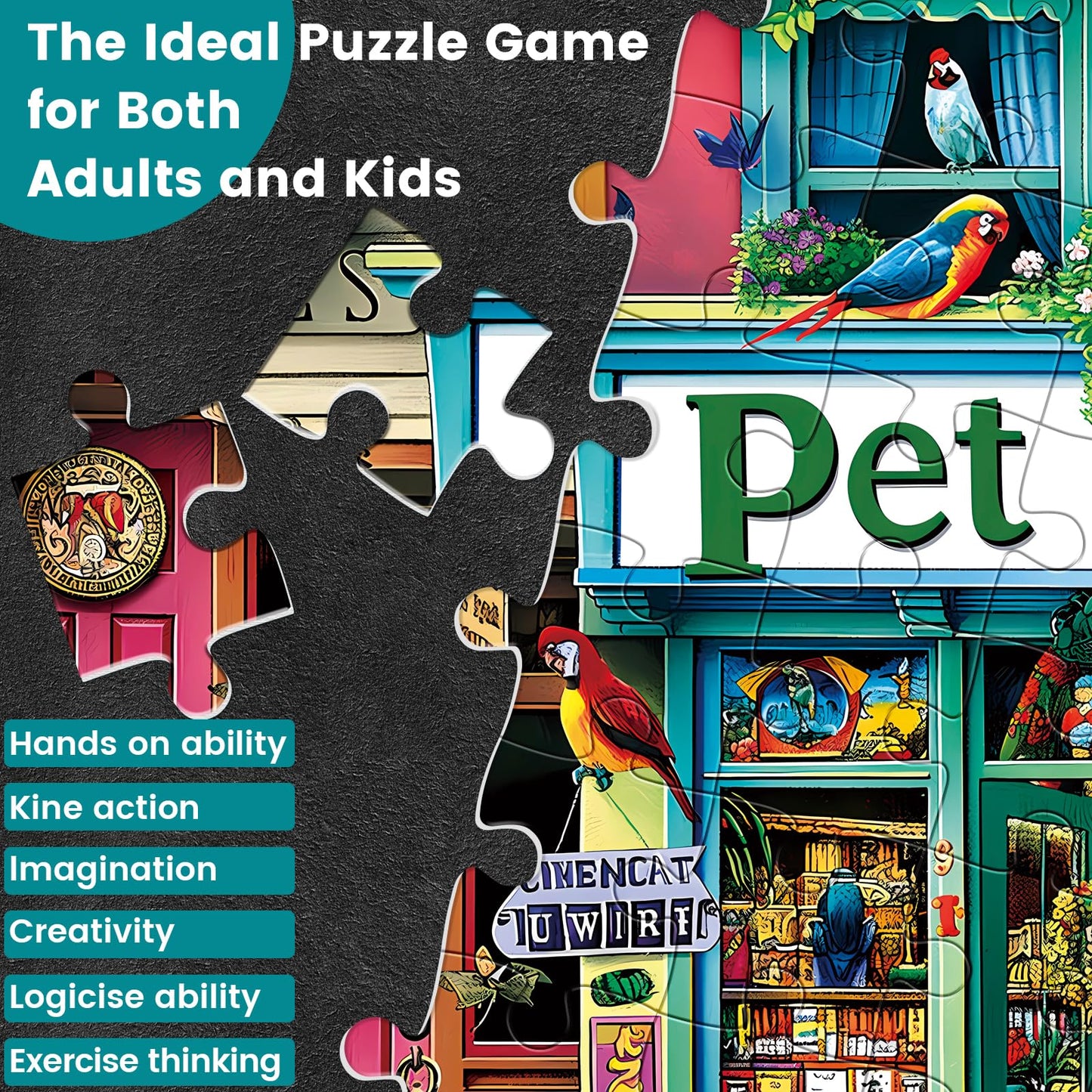 Jigsaw Puzzles for mature-themeds 300 Pieces Pet Store mature-themed Puzzles Animals Paper Puzzle with Large Poster Great Birthday Party Gift for mature-themed Children Elderly Challenging Family Activity 20.5 x 15 in