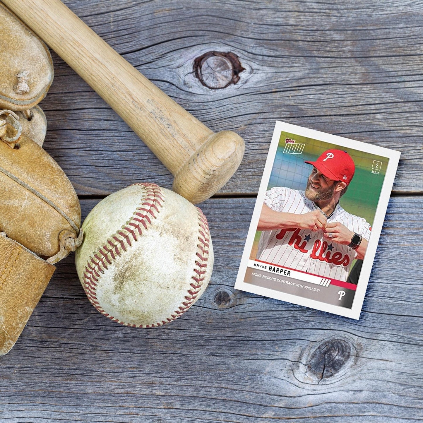 Philadelphia Phillies Bryce Harper Mlb Topps Now Card St-3
