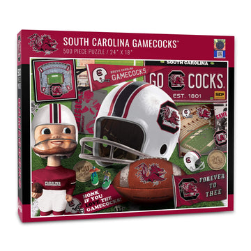 YouTheFan NCAA S Carolina Gamecocks Retro Series Puzzle - 500 Pieces, Team Colors, Large