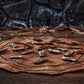 Viking Rune Divination Set with Genuine Bone Elder Futhark Runestone Pieces & enhanced Leather Divination Mat