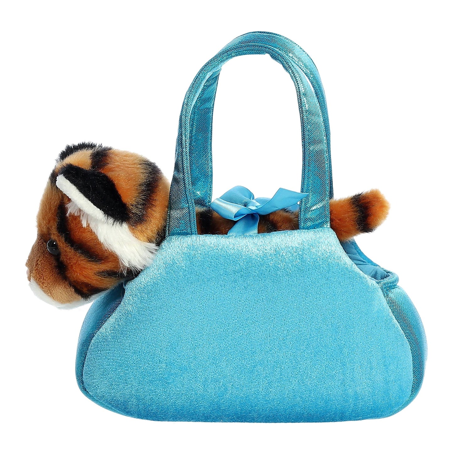 Aurora® Fashionable Fancy Pals™ Peek-A-Boo Tiger™ Stuffed Animal - On-The-Go Companions - Stylish Accessories - Orange 7 Inches