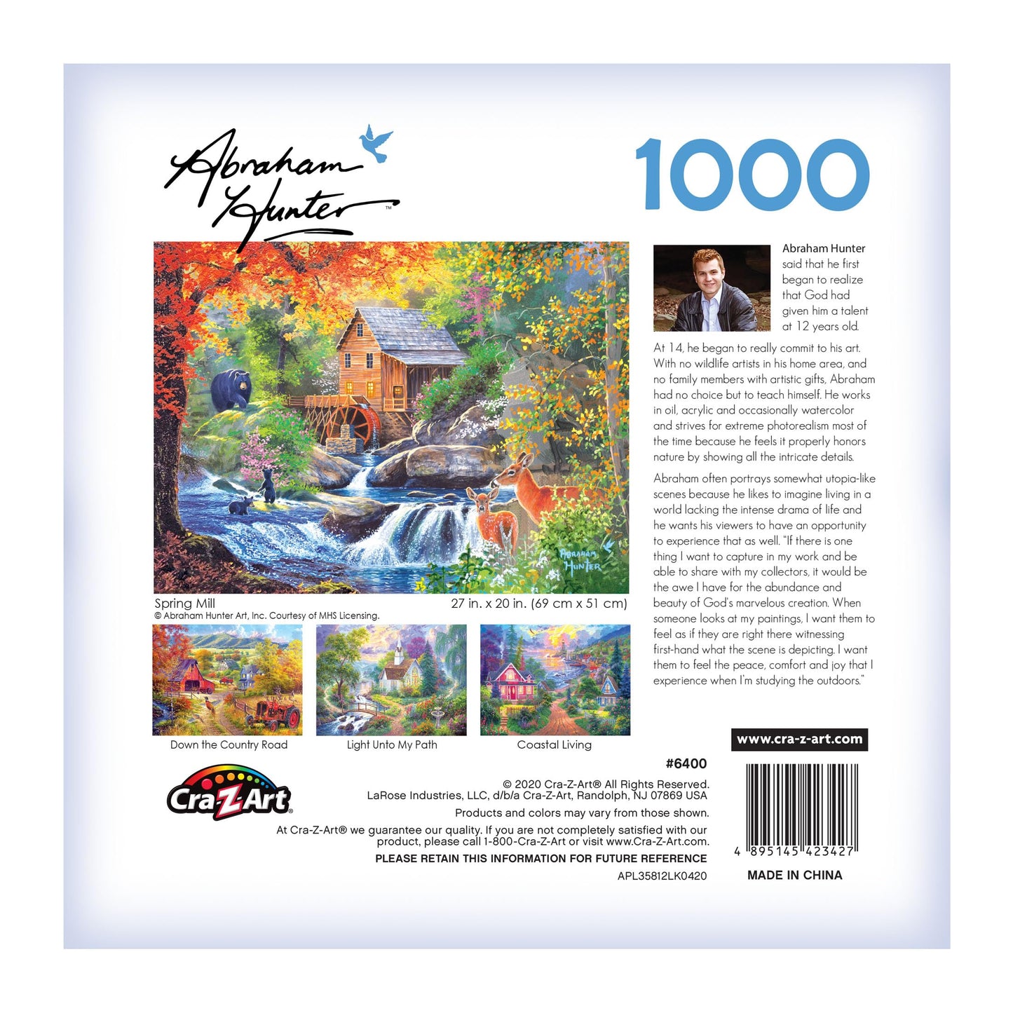 Roseart - Abraham Hunter - Spring Mill - 1000 Piece Jigsaw Puzzle For Adults