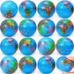 Vinsot 60 Pack Globe Squeeze Balls Bulk 2.5 Inch Mini Globe Stress Balls Earth Bouncy World Earth Relief Stress Toys For Finger Exercise School Classroom Office Party Favors