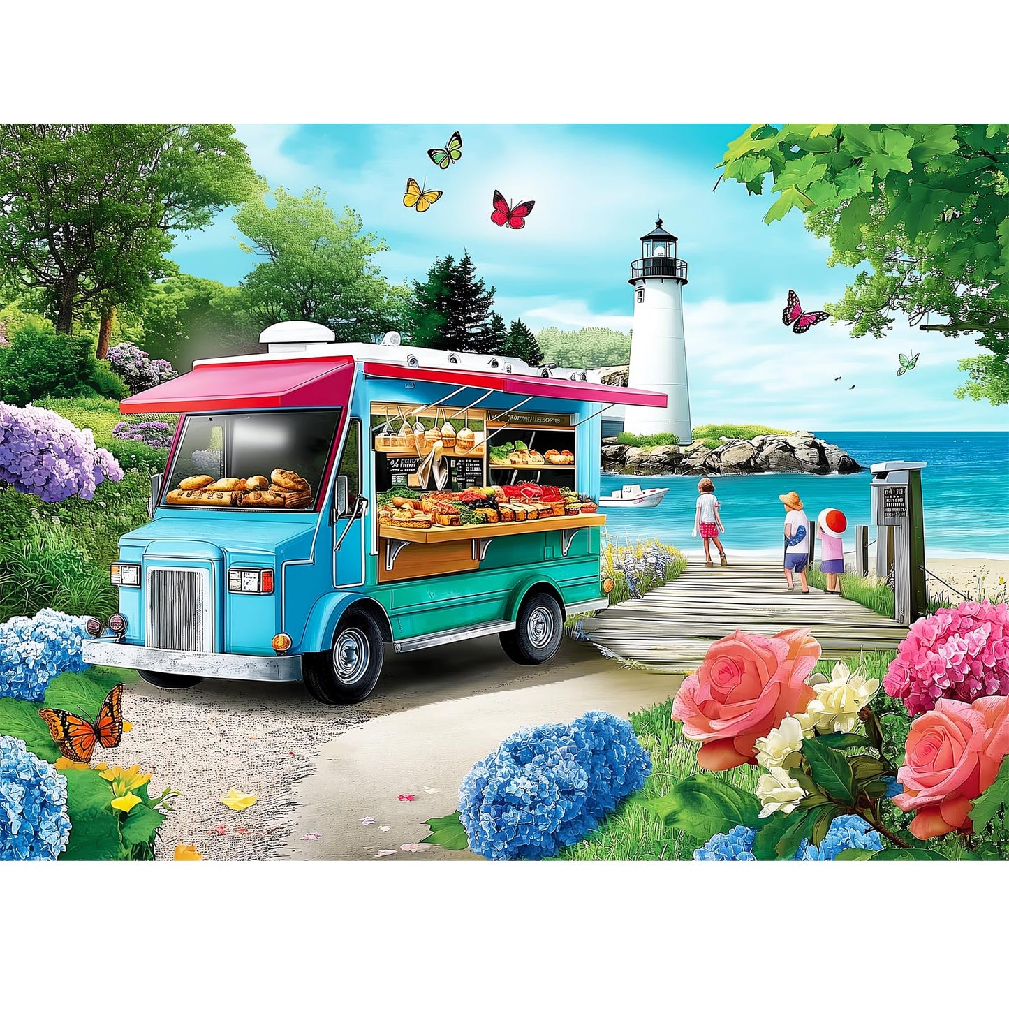 300 Piece Puzzles for mature-themeds Beach Puzzle Jigsaw Puzzles for Kids Ages 8-10 10-12 Puzzle 300 Pieces mature-themed Puzzle Pieces Family Challenging Puzzle Game Home Decor Gift Toy 20.5x15IN