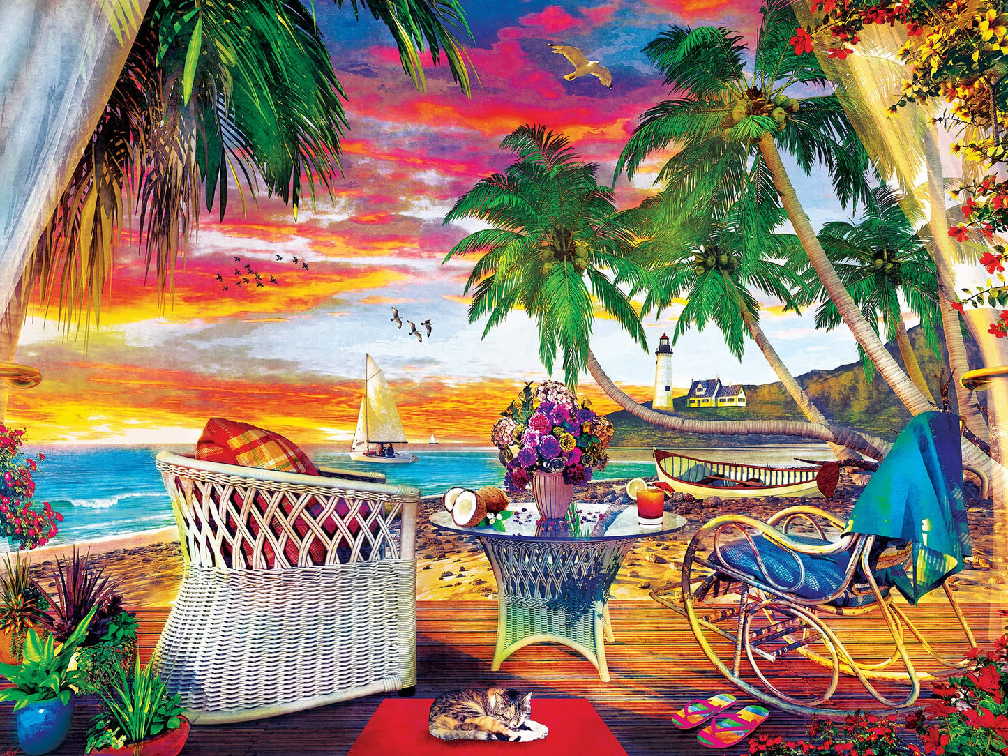MasterPieces 550 Piece Jigsaw Puzzle for Adults, Family, Or Youth - Paradise Breeze - 18x24