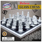 Matty'S Toy Stop Deluxe Clear & Frosted Glass Chess Set (10'') Small