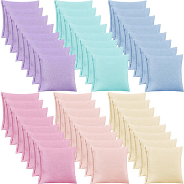 Jenaai 48 Pcs Nylon Bean Bags Colorful Bean Bag  2.6  x 2.6  Tossing Bags(Lovely Color Classic)