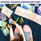Bluey Ultimate Activity Backpack - 10+ Activities, Includes Stickers, Scratch Arts, Posters, Coloring Roll, Markers - 8.75"x3.75"x8.75" - Blue