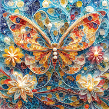 Miniwan 500 Piece Puzzle Butterfly & Flower Jigsaw Puzzle - Challenging Art Paper Craft, Colorful Animal Plant Design For Adults
