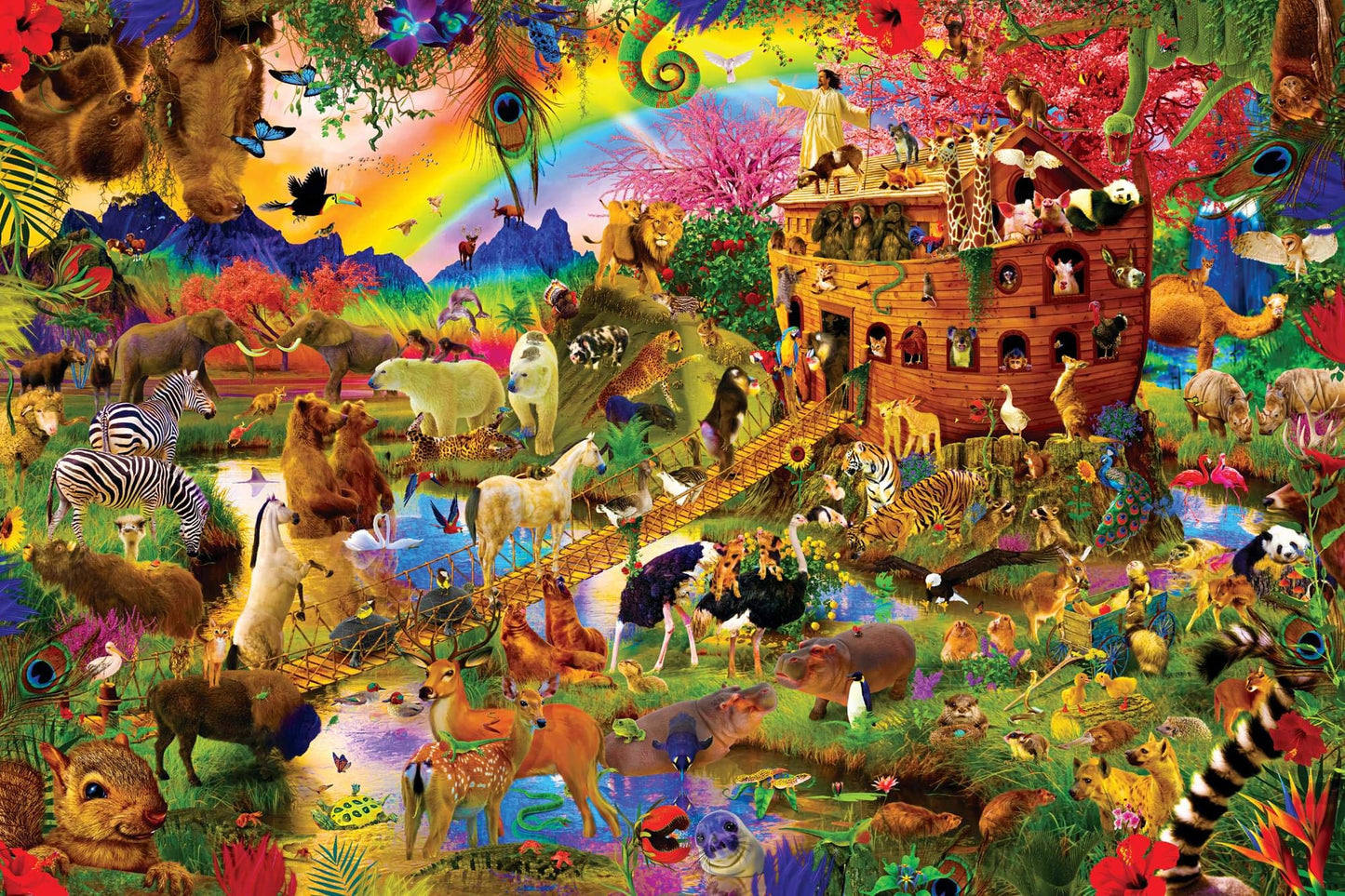 Noahs Ark Animal Puzzle for Adults and Kids | Challenging 1000 Piece Jigsaw Puzzle Toy | Fun Gift for Puzzle Enthusiasts | Inte