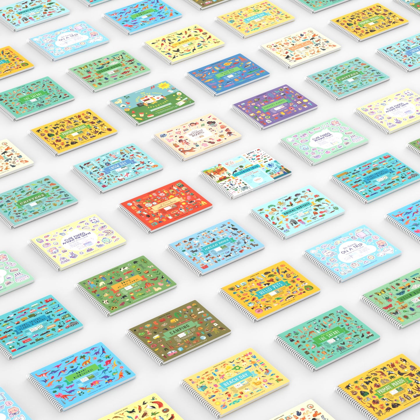 All The Different Rooms Fashion Sticker + Coloring Book For Girls And Boys (500+ Stickers & 12 Scenes) By Cupkin - Side By Side