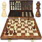 15-Inch Magnetic Chess Set - 2 In 1 Chess And Checkers Board Game For Adults And Kids - Tournament Chessboard With Wooden Pieces - Free E-Book With Chess Puzzles