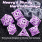 FONVGOGO Metal DND Dice Set of 7 for Dungeons and Dragons Hollow Polyhedral Metal Vine Dice Set D&D with Case Role Playing D and