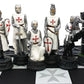 HPL Medieval Times Red & White Armored Maltese Knights Chess Set, 17" Board, Polyresin