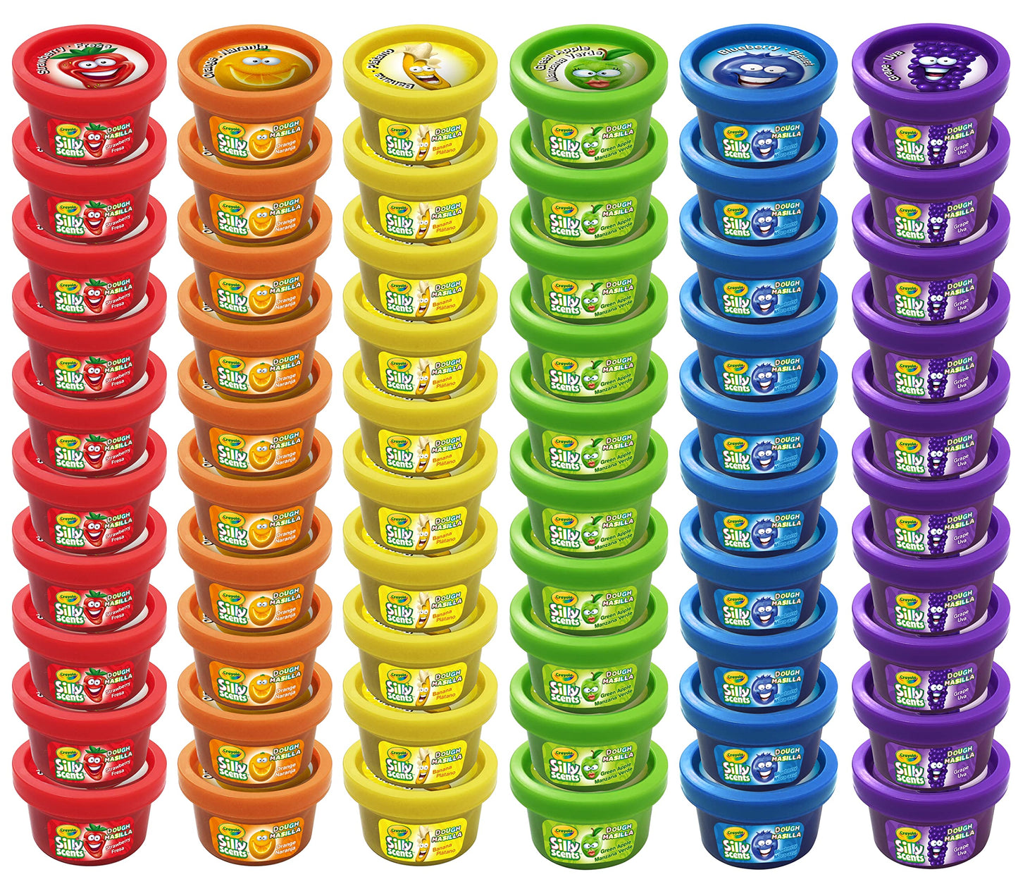 Crayola Dough - Silly Scents | 60x1oz Scented Play Dough Party Pack | 60 Modeling Compound Tubs | 6 Colors & Scents | Christmas 