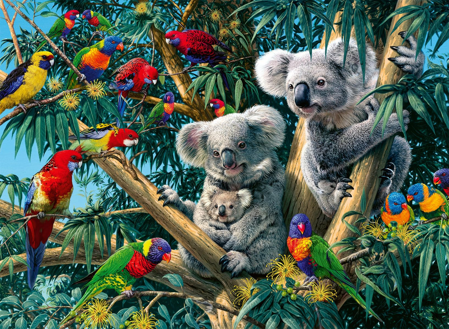 Ravensburger Koalas In A Tree 500 Piece Jigsaw Puzzle For Adults - 12000206 - Handcrafted Tooling, Made In Germany, Every Piece Fits Together Perfectly