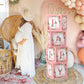 Floral Baby Shower Box Birthday Party Decoration Pink Balloon Blocks First Birthday Centerpiece Decor For Girls Rose Gold Gender
