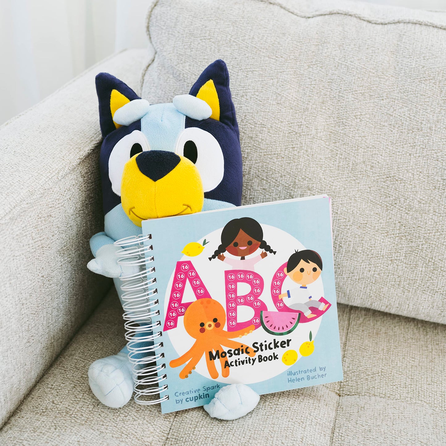 CUPKIN Mosaic Sticker Art Kit - 52 Page ABC Mosaics Craft with 3,000+ Jewel & Foam Stickers, Kids Coloring Book, SB-Mosaic, Abc Mosaic