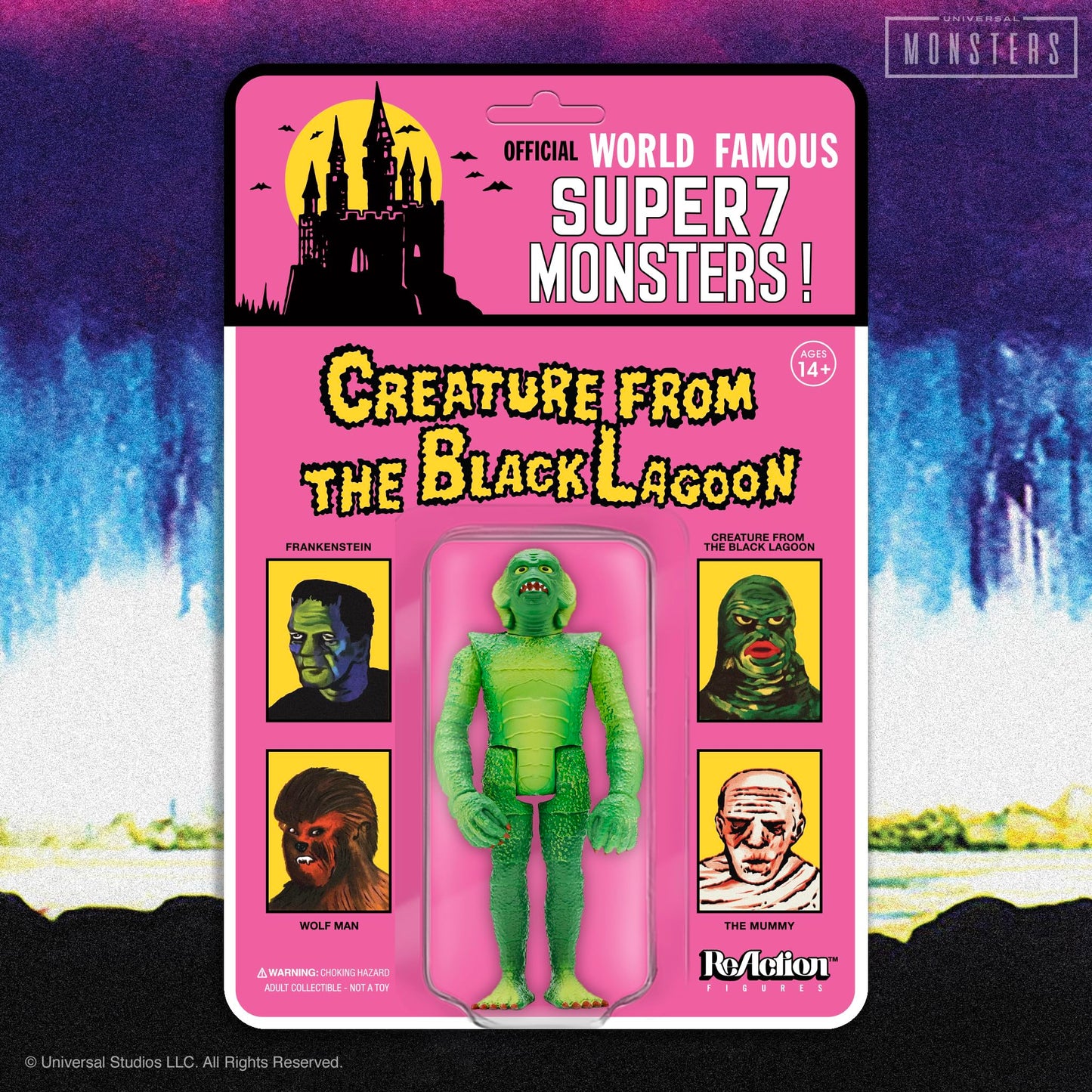 Super7 Universal Monsters Super Creature (Wide Sculpt On Card) - 3.75 In Scale Reaction Figure