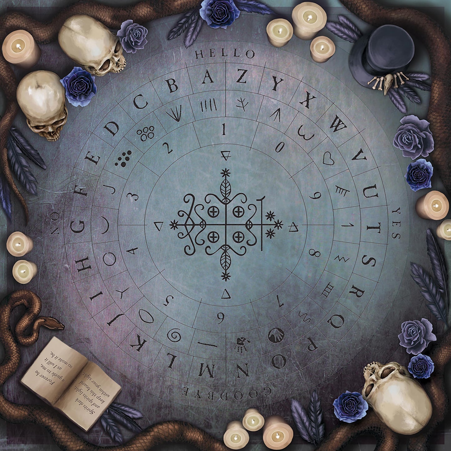 US Games Tabula Mortem Spirit Board - Modern Design, Durable Cardstock Material