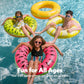 Sloosh 4 Pack Inflatable Pool Floats Fruit Tube Rings  Fruit Swim Tubes  Pool Floaties Toys  Beach Swimming Party Toys for Kids and mature-themeds (Fruit)