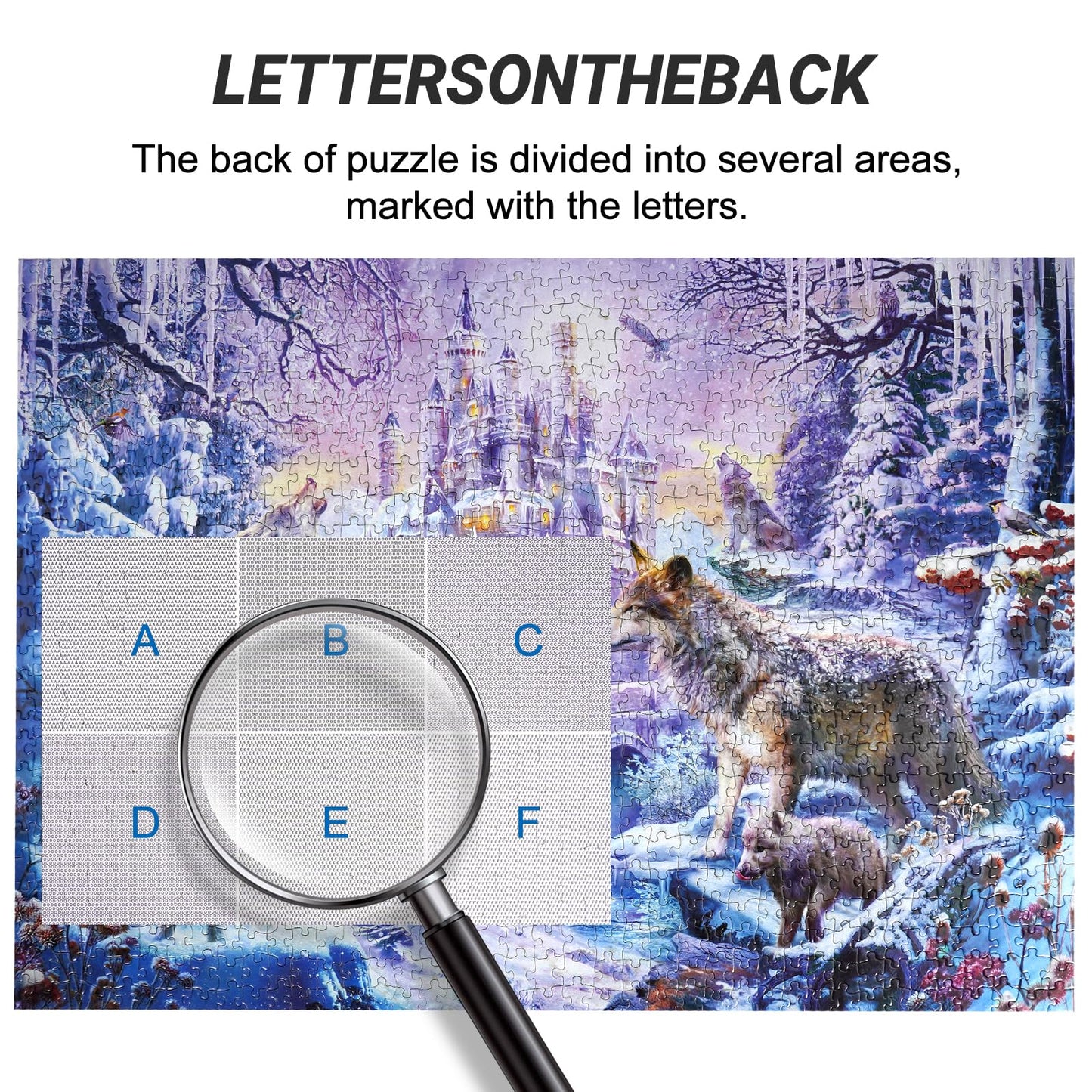Color Ice Wolf Jigsaw Puzzles 1000 Pieces for Adults, Impossible Difficult Challenge Puzzle, Color Ice Wolf Puzzle 1000 Pieces