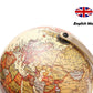 Topglobe Antique Globe Dia 5.5-Inch / 14Cm- Educational/Geographic - English Map