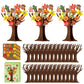 WATINC Fall Leaves Tree Craft Kits - 16Pcs Autumn Movable Eyes Trees for Party Favor Ornament Making Supplies, DIY Thanksgiving 
