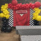 Car Backdrop for boy Party Racing Competition Photography Background 6x5FT Car Racing Flag Superman Cloak Theme Decoration Suppl