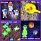 Carolart Galaxy Sensory Bin, Gemstone Dig Kit,Galaxy Excavation Gem Kit With 5 Real Gemstones For Kids,Space Planet Toys Stem Sc