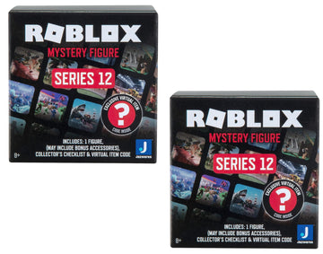 Roblox Action Figure Mystery Blind Box  2-Pack - Series 12 - Mix & Match Collectible Minifigures & Accessories w/limited availability Virtual Item Code - Gift for Kids - 8+