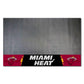 FANMATS 14210 Miami Heat Vinyl Grill Mat - 26in. x 42in. - Deck Patio Protective Mat | Oil, flame, and UV resistant