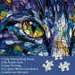 Buhah Cat Stained Glass Puzzles For Adults 1000 Pieces Pretty Kitten Art Jigsaw Puzzles Impossible Challenging Animal Aesthetic