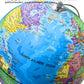 Waldauge 9'' Illuminated World Globe With Stand, Earth Globes With Stable Heavy Metal Base For Kids Classroom Learning, Led Cons