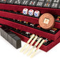 Yellow Mountain Imports Mahjong Game Set - Black Acrylic Tiles, Wooden Case, Model US-CM001-C, Small Size 1.3" x 0.9" x 0.7"