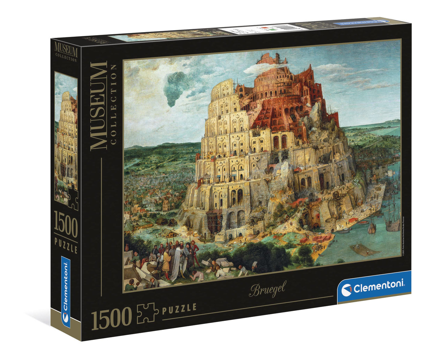 Clementoni 31691 La Torre De Brueguel 1500Pcs Bruegel Museum Collection Babel Tower 1500 Pieces, Made In Italy, Jigsaw Puzzle For Adults, Multicolor, Medium