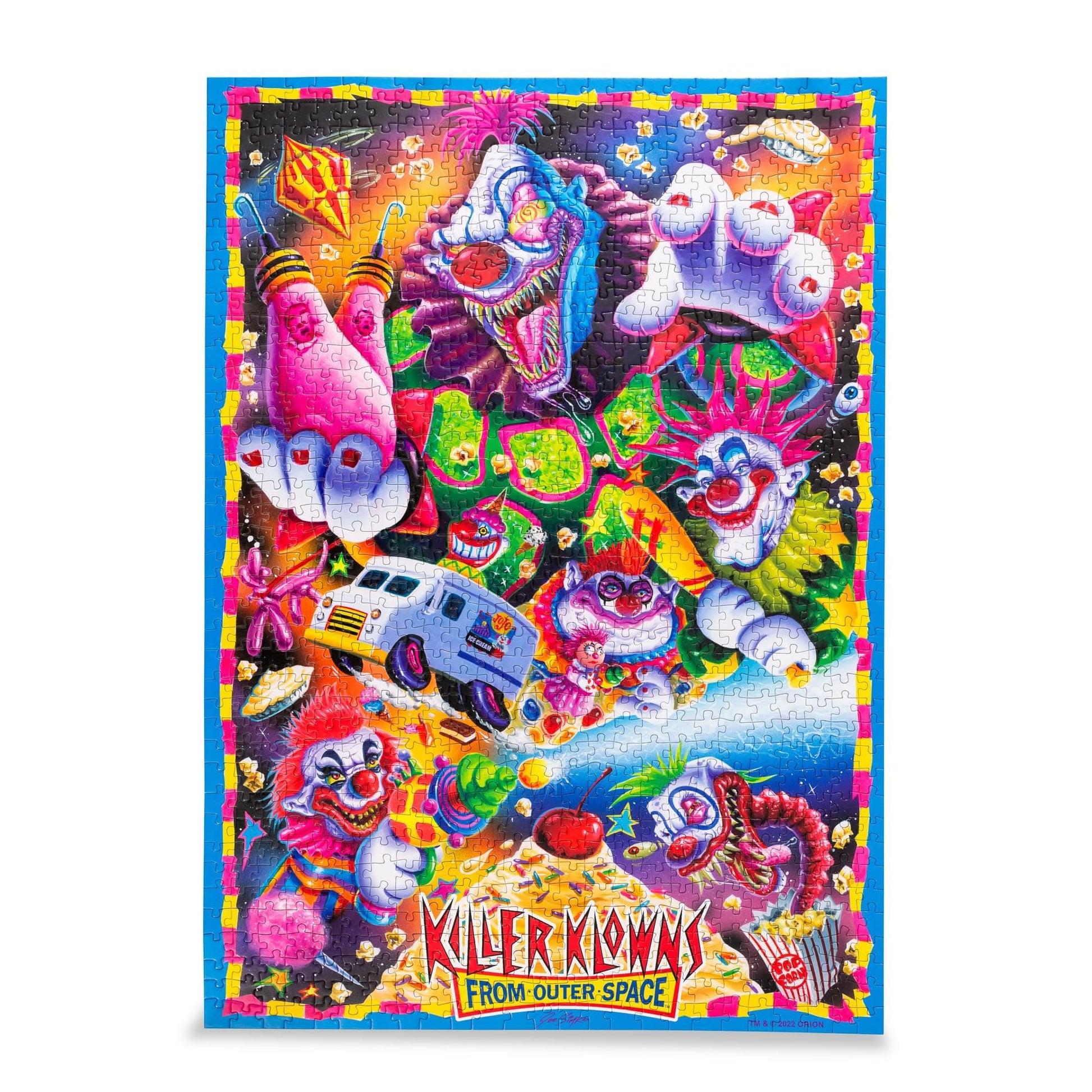 Killer Klowns from Outer Space Illustrated Kollage 1000-Piece Jigsaw Puzzle | Fun Brain Teaser  Toys & Games | 28 x 20 Inches