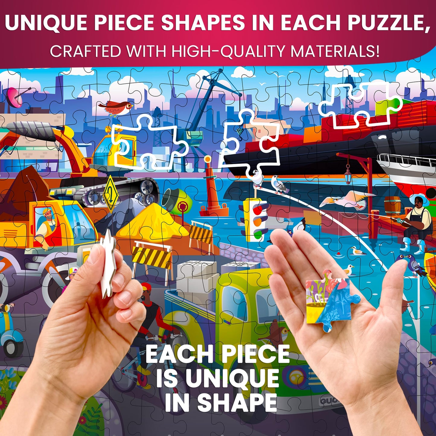 Quokka Floor Puzzles For Kids Ages 8-10 – 3X150 Piece Puzzles For Kids Ages 4-6 – Search & Find Ocean Animal Kid Activities Included For 5-8 Year Old – Toddler Learning Toy Game Gift For Boys & Girls