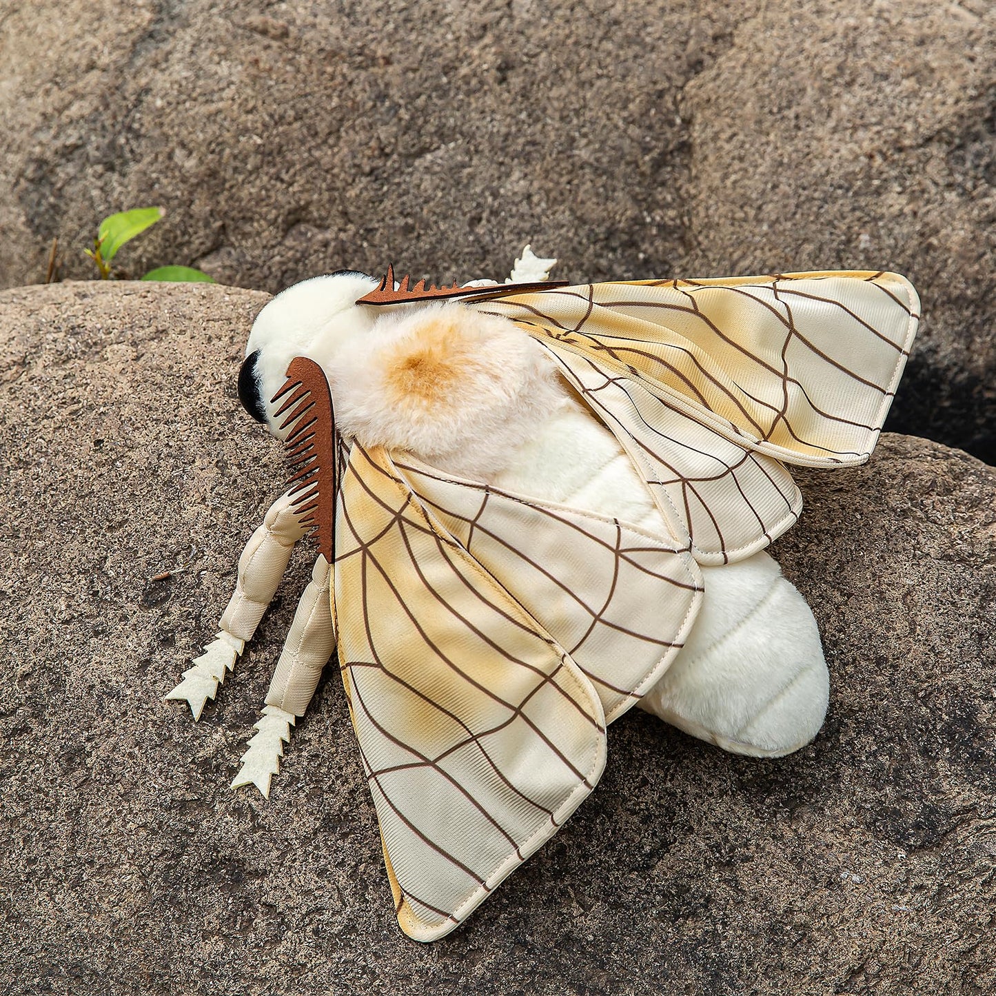 Zhongxin Made Giant Silk Moth Plush - Lifelike 26' Silk Moth Stuffed Animal, Realistic Soft Big Wings Moth Weigted Toys, Simulation Butterfly Plushie Model Toy, Unique Plush Collection For Kids