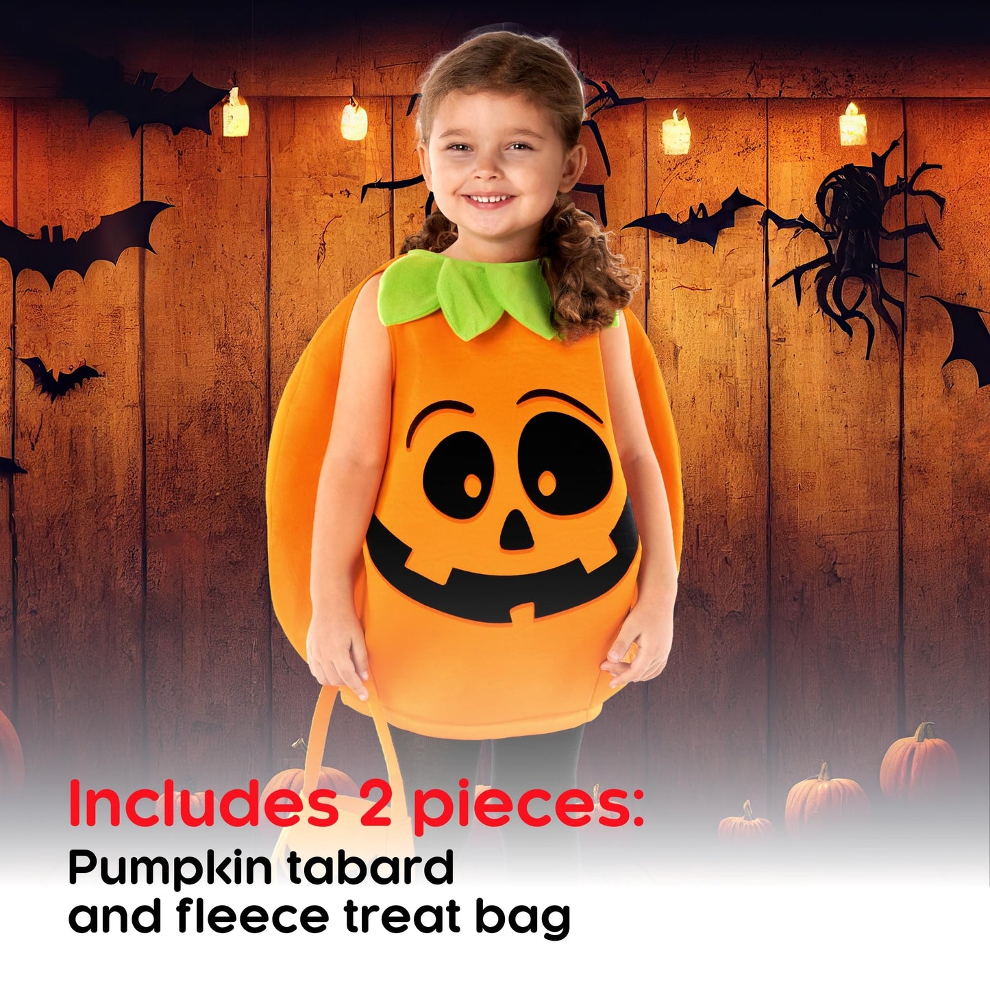 Morph Toddler Pumpkin Costume - Pumpkin Costume Toddler - Kids Pumpkin Halloween Costume - Halloween Pumpkin Costume Kids, 4-6 Years