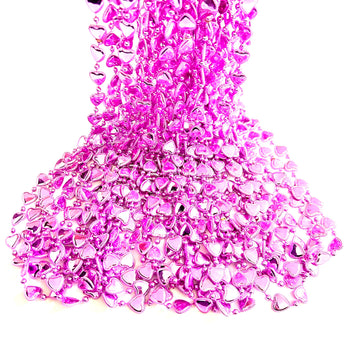 Afson 36 Pcs Valentine Beads Necklaces Valentine's Day Heart Shaped Beads Necklaces Party Decoration, Pink