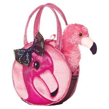Aurora® Fashionable Fancy Pals™ Fabulous Flamingo Stuffed Animal - On-The-Go Companions - Stylish Accessories - Multicolor 7 Inches