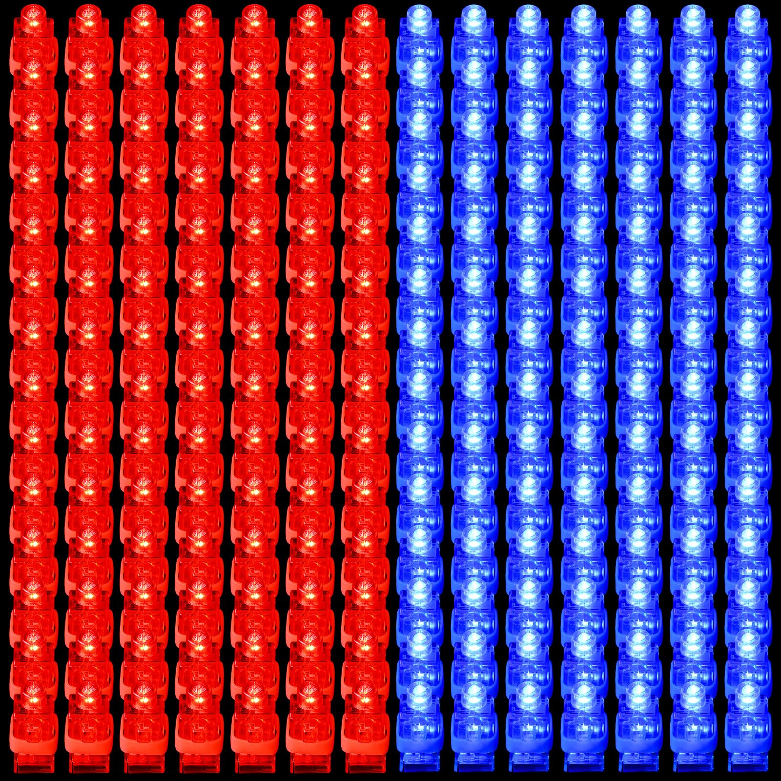 Riakrum 200 Pieces Finger Lights Finger Flashlights LED Lights Flashing Light up Rings Glow Sticks Glow in The Dark Bright for P