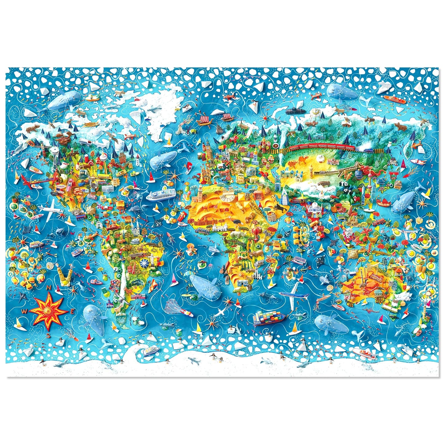 ELX 500 Piece Jigsaw Puzzle for Adults,Strange World Unique Difficult and Challenge Large Puzzle Game, Room Wall Decor (27.6 in 