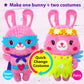 KRAFUN Big Jumbo Bunny Animal Sewing Kit for Kids Beginner My First Art & Craft, Make 1 Stuffed Doll with 2 Costumes, Instructio