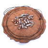 Viking Rune Divination Set with Genuine Bone Elder Futhark Runestone Pieces & enhanced Leather Divination Mat
