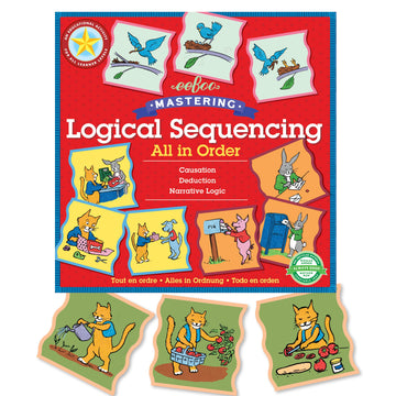 Eeboo: All In Order All Learner Levels, Logical Sequencing, Caustation, Deducation, Narrative Logic, Educational Tool, For Ages 3 And Up