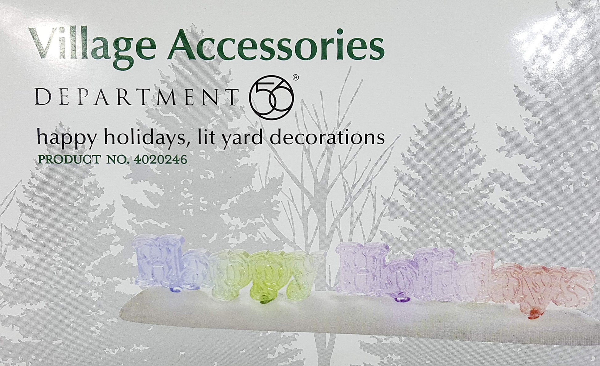 Department 56 Accessories For Villages Happy Holidays Lit Yard Decor