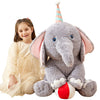 Ikasa Giant Elephant Stuffed Animal Plush Toy, 31'' Large Big Jumbo Soft Plushie Toys For Kids Girls Boys Girlfriend